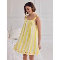 Chelsea Peers Linen Rich Striped Chemise Yellow