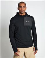 Jack Wolfskin Long Sleeve Hoodie Black