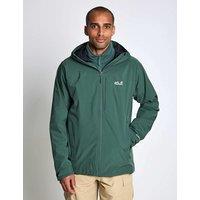 Jack Wolfskin Tempest 2 Layer Waterproof Hooded Jacket Air Force Blue