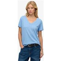 Superdry & Co Cotton Rich V-Neck T-Shirt Blue