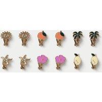 M&S 6 Pack Fruit Earrings Multi