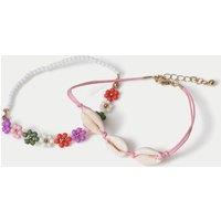 M&S 2 Pack Beaded Anklet Multi