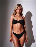 Scallop High Leg Bikini Bottoms