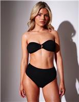 Crinkle High Waisted Bikini Bottoms