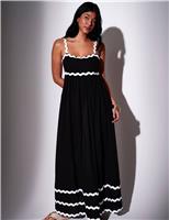 Pure Cotton Embroidered Maxi Beach Dress