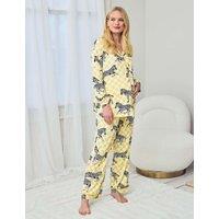 Chelsea Peers Maternity Zebra Print Pyjama Set Yellow