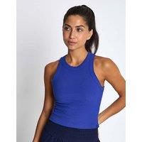 Lilybod Harmony Cotton Rich Rib Crop Vest Top Cobalt