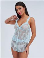 Floral Lace Shortie Set