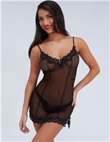 Mallory Mesh Spot Chemise