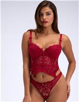 Carmine Lace Thong
