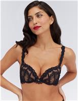 Juno Lace Wired Plunge Bra (B-DD)