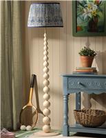 Harewood Wood Bobbin Floor Lamp