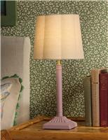Joules Home Lighting Buscot Metal Scallop Shade Table Lamp Pink