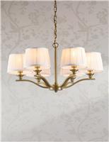 Hemsley 6 Light Pleated Silk Chandelier