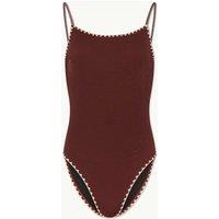 Nobody's Child Whipstitch Textured Swimsuit Brown