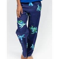 Cyberjammies Cotton Modal Turtle Print Pyjama Bottoms Navy