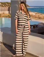 Striped Wide Leg Trousers
