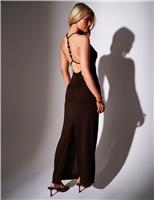 Knitted Halter Neck Maxi Beach Dress