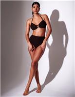 Tummy Control Textured Bikini Bottoms