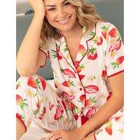 Cyberjammies Cotton Modal Strawberry Print Pyjama Bottoms Red