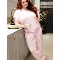Cyberjammies Modal Rich Cuffed Pyjama Bottoms Light Pink
