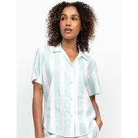 Cyberjammies Cotton Modal Striped Pyjama Top Mint