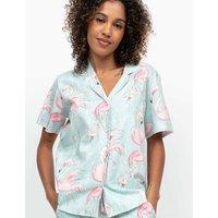 Cyberjammies Cotton Modal Flamingo Pyjama Top Mint