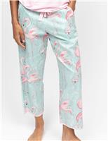 Cotton Modal Flamingo Print Pyjama Bottoms