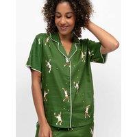 Cyberjammies Cotton Modal Tennis Print Pyjama Top Green