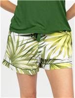 Cyberjammies Cotton Modal Palm Print Pyjama Shorts Green