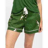 Cyberjammies Cotton Modal Tennis Print Pyjama Shorts Green
