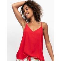 Watchshop Pure Modal V-Neck Strappy Cami Top Red