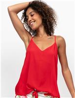 Cyberjammies Pure Modal V-Neck Strappy Cami Top Red