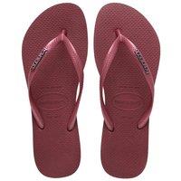 HAVAIANAS Slim Metallic Flip Flops Burgundy