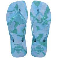 HAVAIANAS Metallic Flat Flip Flops Blue Marl