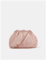 Diamante Chain Strap Clutch Bag