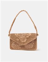 Raffia Flower Shoulder Bag