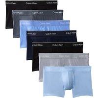 Calvin Klein 7 Pack Icon Cotton Stretch Trunks Blue Mix