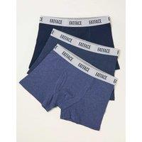 FatFace 3 Pack Cotton Rich Elasticated Waist Boxers Navy Mix