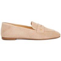 Dune London Leather Square Toe Loafers Sand