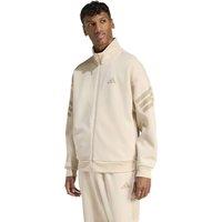 Adidas Cotton-Blend Funnel Neck Zip Sports Jacket Natural