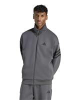 Cotton-Blend Funnel Neck Zip Sports Jacket