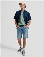 Lee 5 Pocket Denim Shorts Light Blue