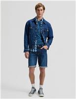 Lee 5 Pocket Denim Shorts Blue Denim