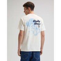 Lee Pure Cotton Back Graphic T-Shirt White Mix
