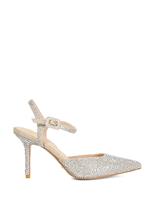 Sparkle Ankle Strap Stiletto Heel Court Shoes