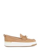 Leather Bow Flatform Loafers