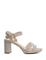 Dune London Sparkle Block Heel Sandals Black