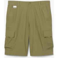 Lacoste Straight Fit Pure Cotton Cargo Shorts Khaki