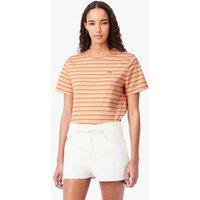 Lacoste Pure Cotton Jersey Striped T-Shirt Brown Mix